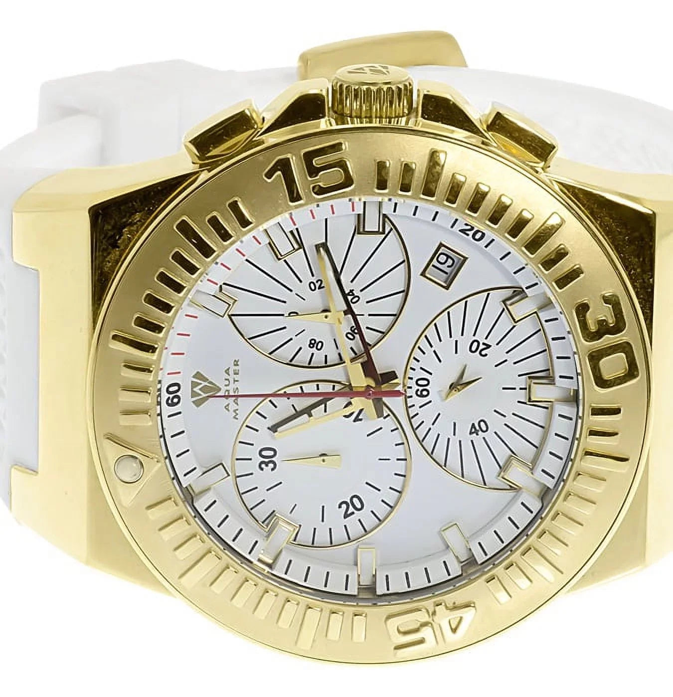 Chronograph Jojo Band 49mm Gold Mens Rodeo Joe Tone Silicone White Watch