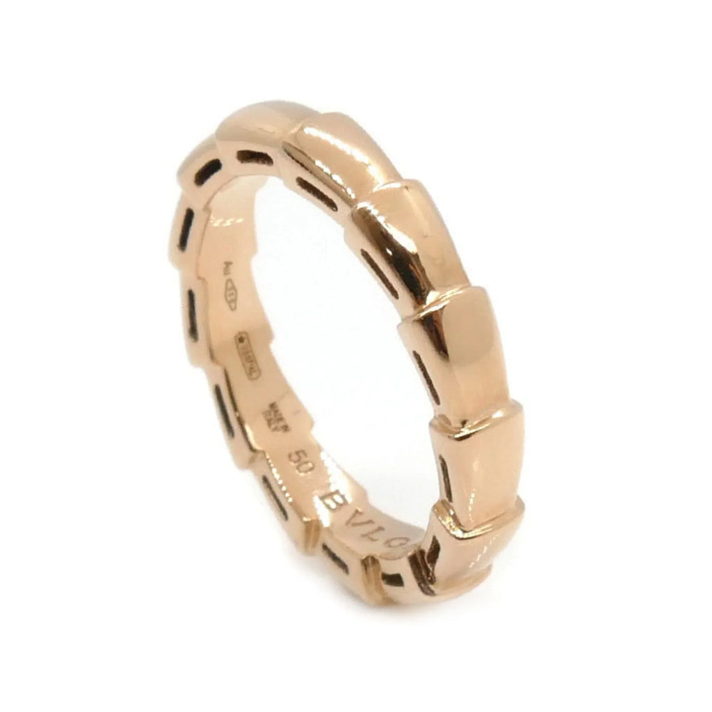 Bvlgari 50 Pink K18PG (Good) Pre-Owned 349649 BVLGARI Gold Serpenti Ring Viper Women's 4.3g