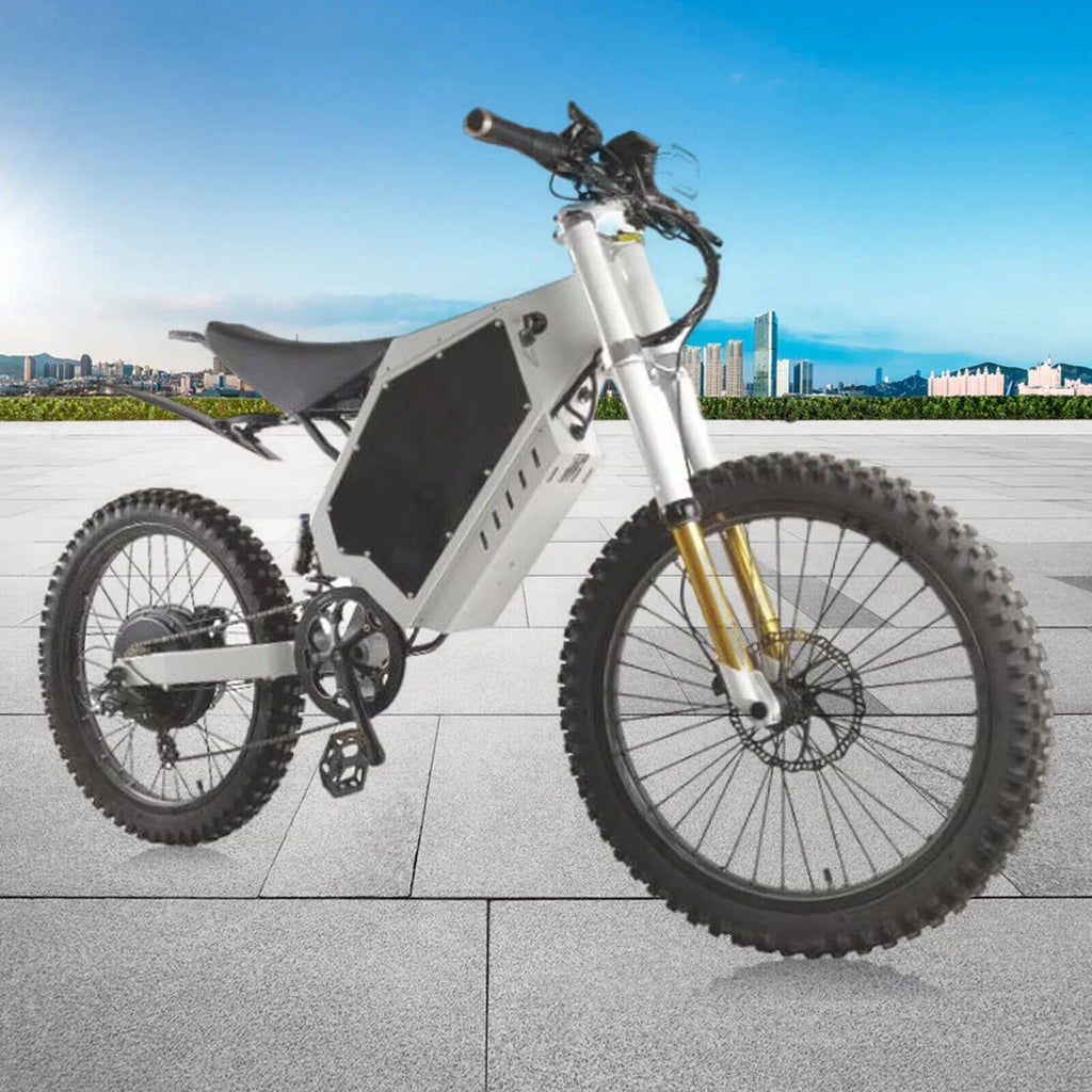 Stealth E-Bikes(White) Miumaeov Adjustable 20" 26" Frame Electric Bomber or Bicycle Iron For