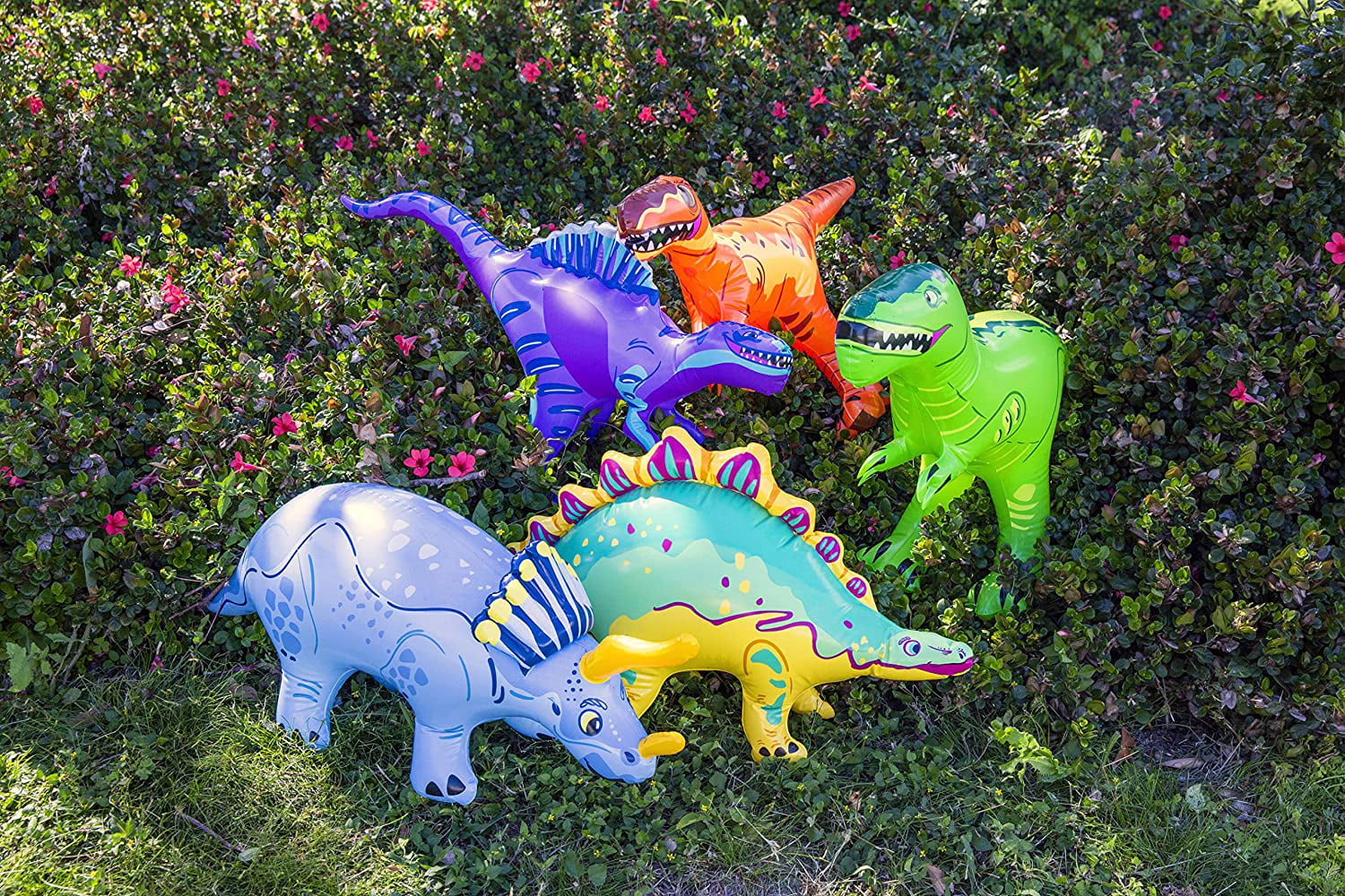 Dinosaur Dazmers With Dinosaur T-Rex Toys | Inflatable Pump Playset Set -
