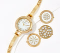 7"-8-1/4" Watch GoldTone Live! Mizrahi Interchangeable Bracelet Isaac crystal