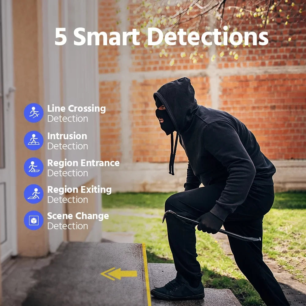 ANNKE 4K Detection 4X Varifocals Camera,Support Motorized Security 8MP Dome Audio,Person/Vehicle 2-Way PoE