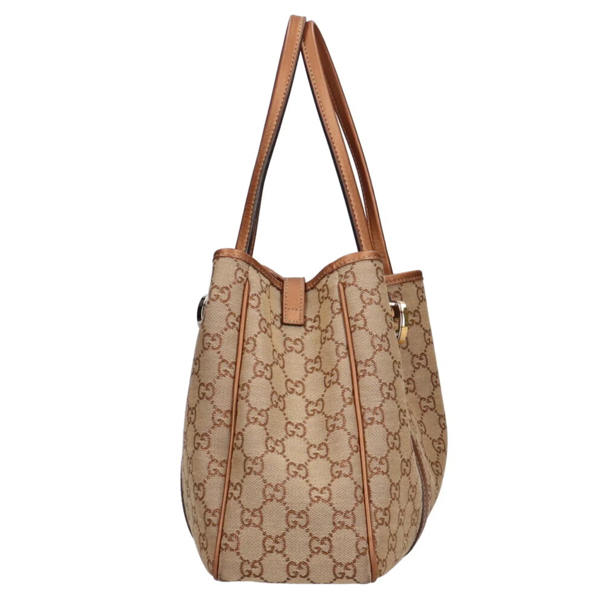 Pre-Owned (Fair) Bag Canvas GG Twins Tote Ladies Beige