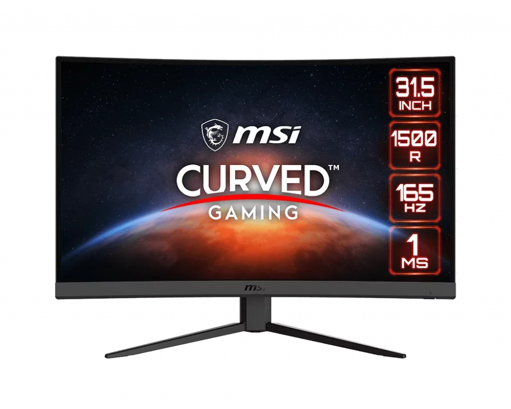 1xDP AMD Curved 31.5" FreeSync 1ms G32C4W Optix 2xHDMI MSI FHD Used) 1920x1080 Gaming (Factory 165Hz Monitor