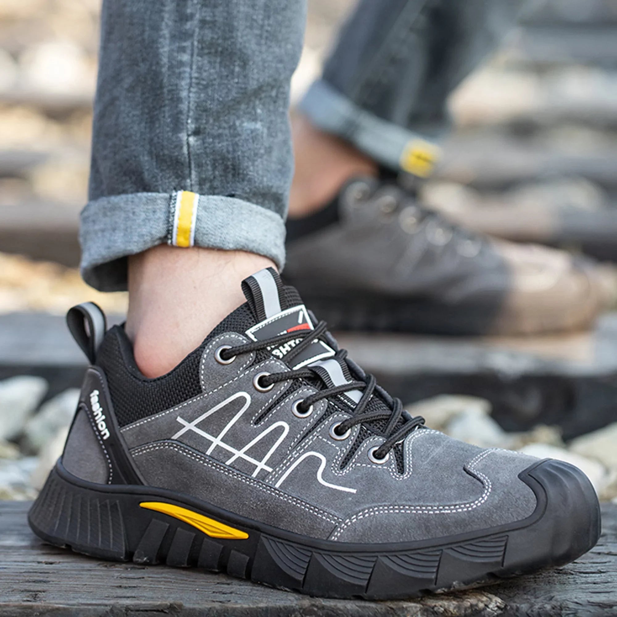 Safety Steel Men9.5/Women10.5 Shoe Tanleewa dimension Toe Sneakers Lightweight Men Shoes Work for