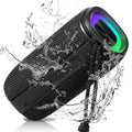 Bluetooth Punchy True Sound Wireless Portable for Surround Pairing, Speaker, Bass, IPX5 Speaker BT5.3, Waterproof W41+ LG UrbanX 360° Speakers - HD X808 Black with