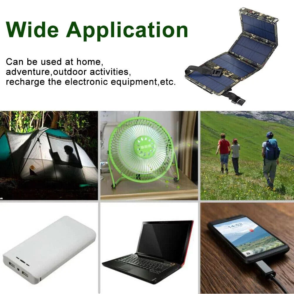 Hiking Battery Camping High Foldable 80W Panel Rechargeable Charger USB Solar exterior Phone Portable grade