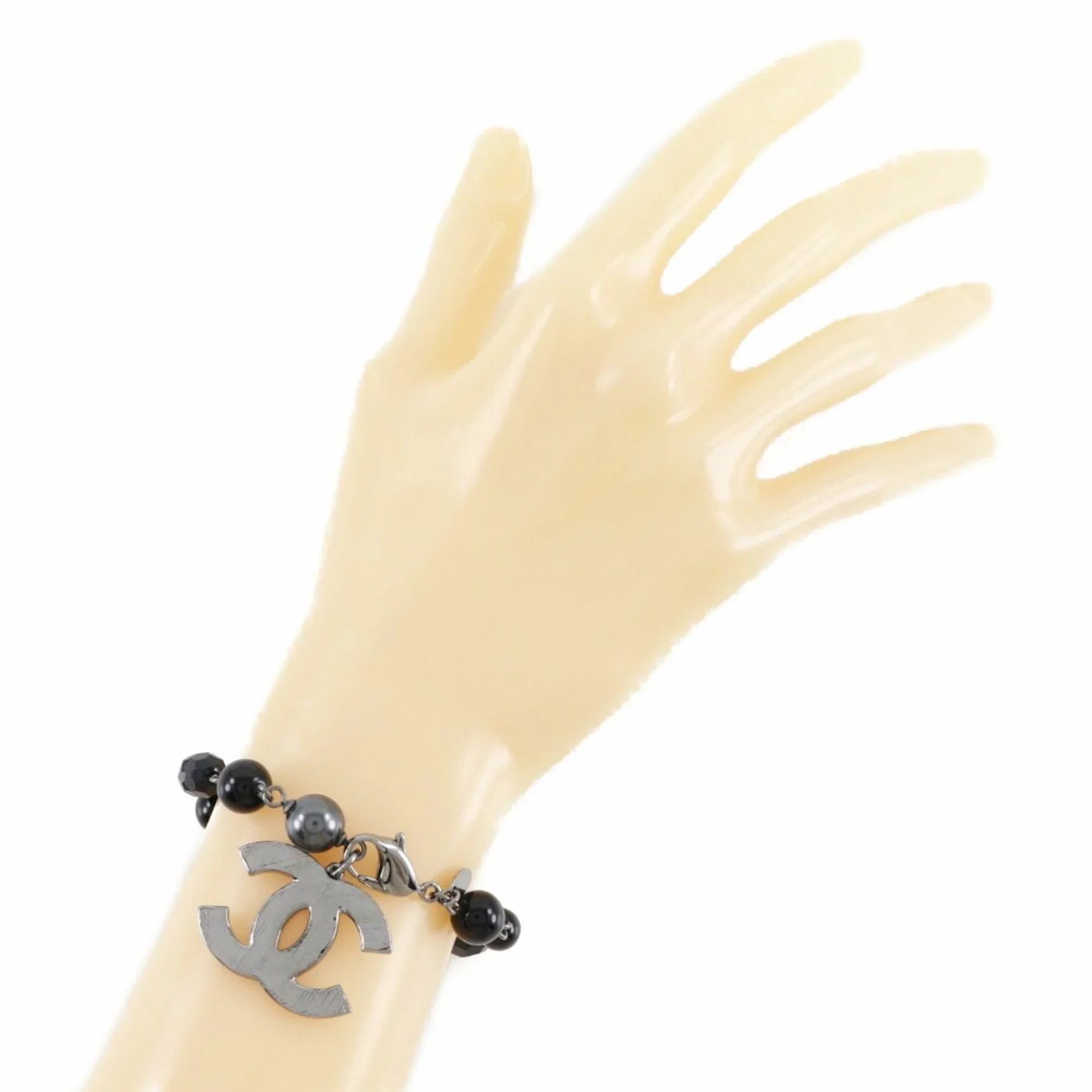 Mark Metal Women's Plastic Silver/Black 09V Fake Pearl Pre-Owned x (Good) Bracelet Coco
