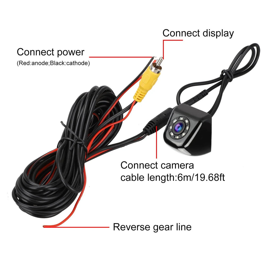 Parking Reverse Backup Rear Camera HD 170° View Vision 8LED Night Waterproof Car