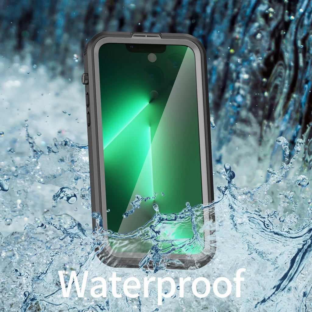 for with Dropproof][Dustproof][Compatible Underwater][14FT Waterproof, Pro Pro Black Case - MagSafe] Screen iPhone for 6H [Real 14 14 Built-in Protector iPhone 6.1" 360][IP68 Military