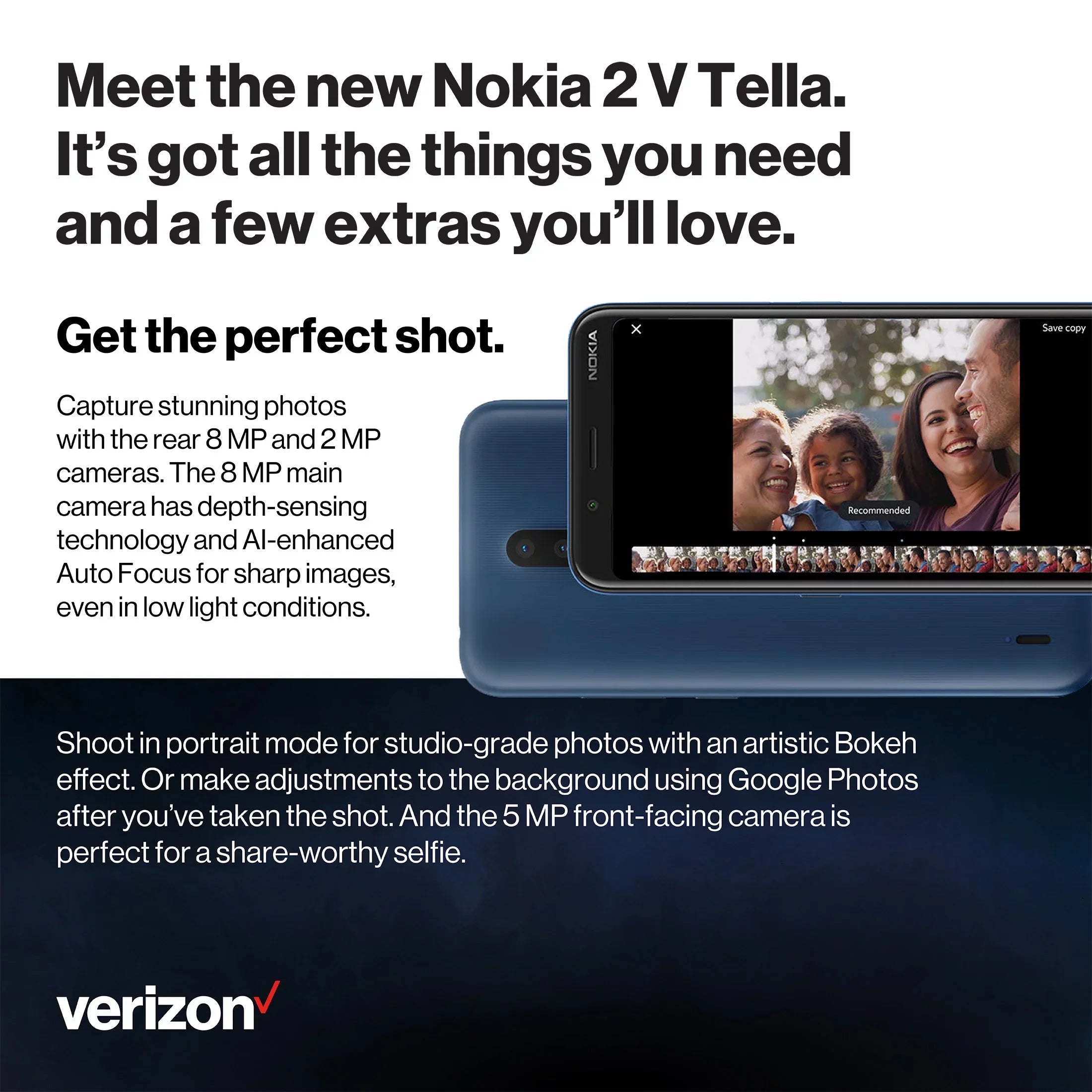 Tella Prepaid Nokia Verizon Phones 2V Cell