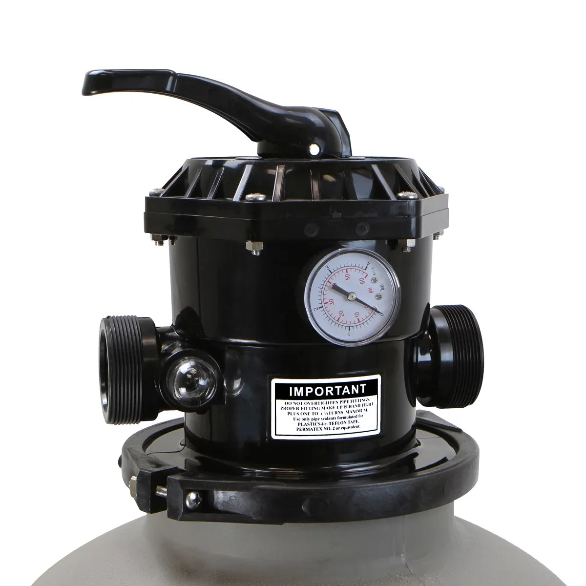 to XtremepowerUS Pool 21,000 Swimming Sand Multi-Port System Inground Gallons up 16" with Filter Stand Above 7-Way