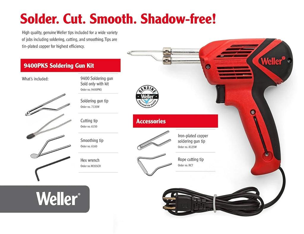 Soldering Gun 140 watts Corded 12.1 1 Weller Red Kit in. pk