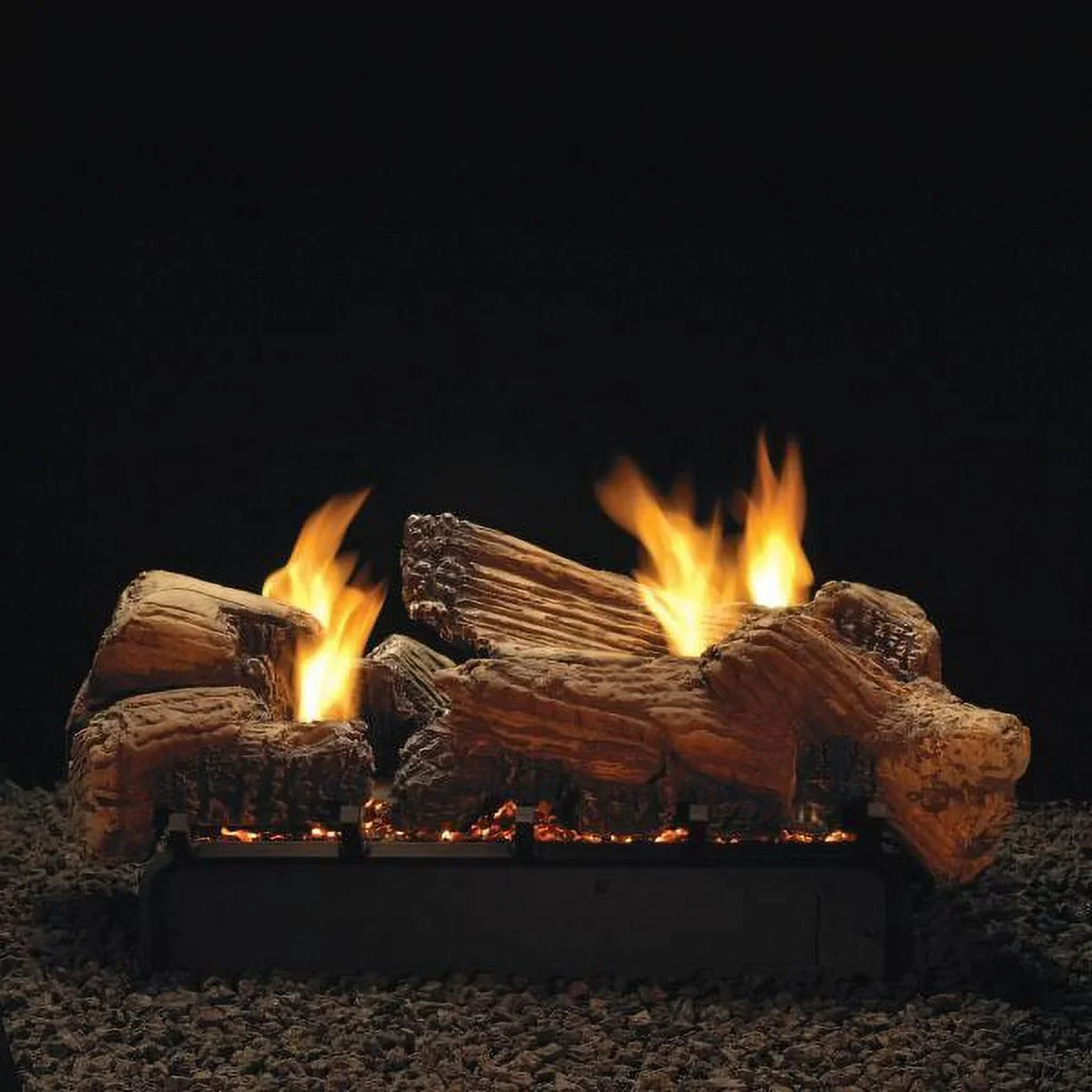Glaze Logset VF/V Slope Vista with 30" River Stone NG Burner, MV