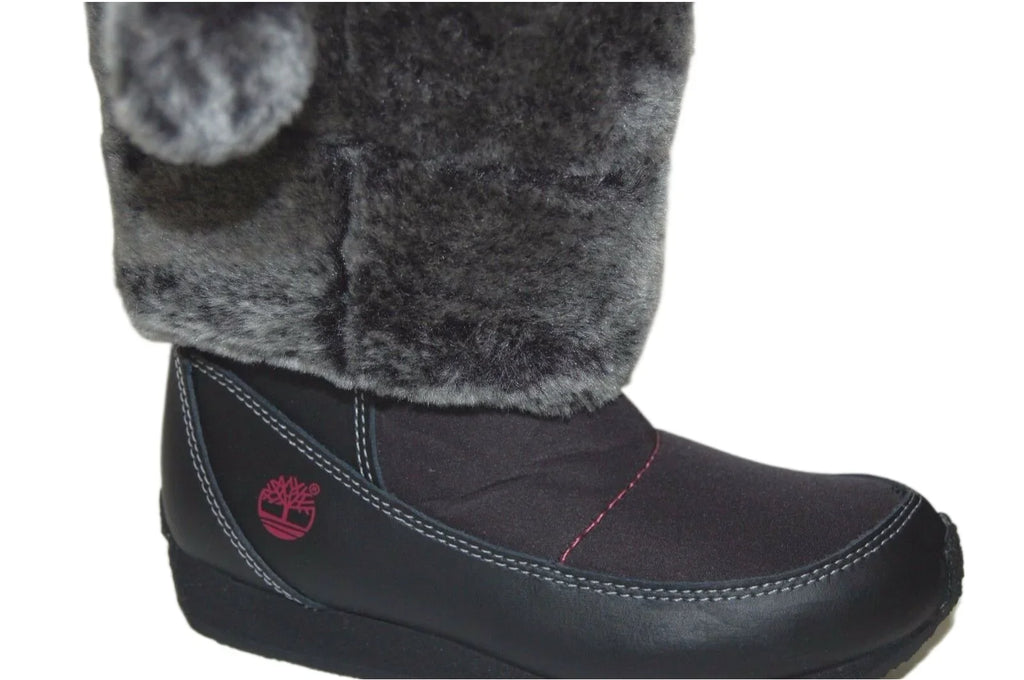 US Medium Black Tall Winterberry Fur Boot 59794 Timberland dimension Preschool Youth 13.5