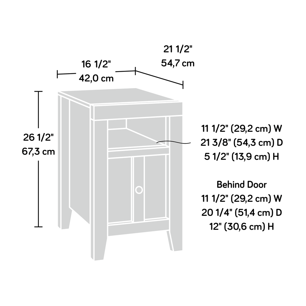 End Char Sauder Dakota Finish Table, Pass Pine