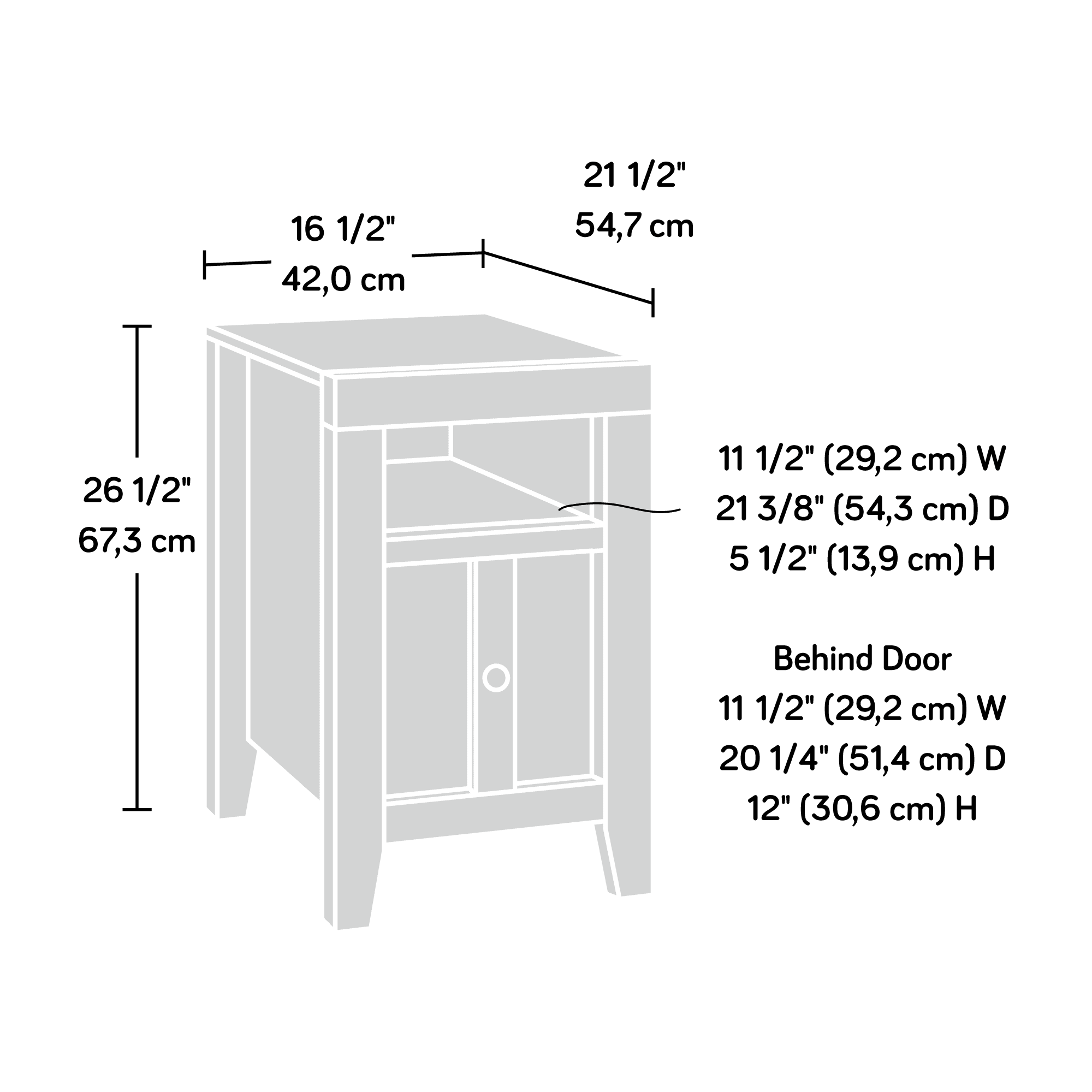 End Char Sauder Dakota Finish Table, Pass Pine