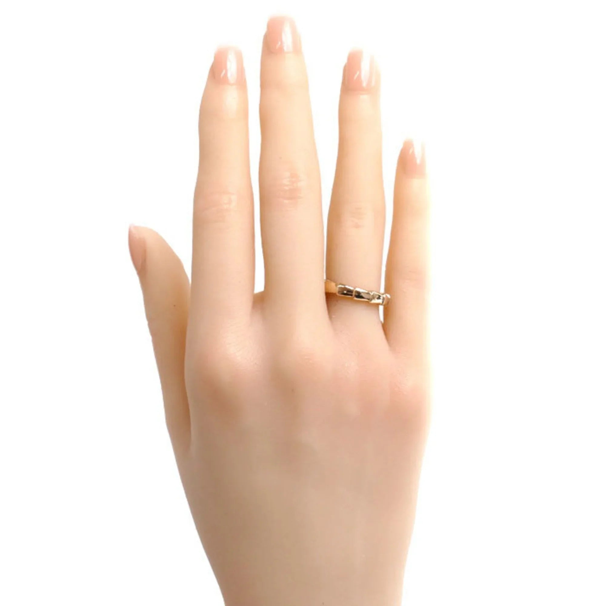 Bvlgari 50 Pink K18PG (Good) Pre-Owned 349649 BVLGARI Gold Serpenti Ring Viper Women's 4.3g