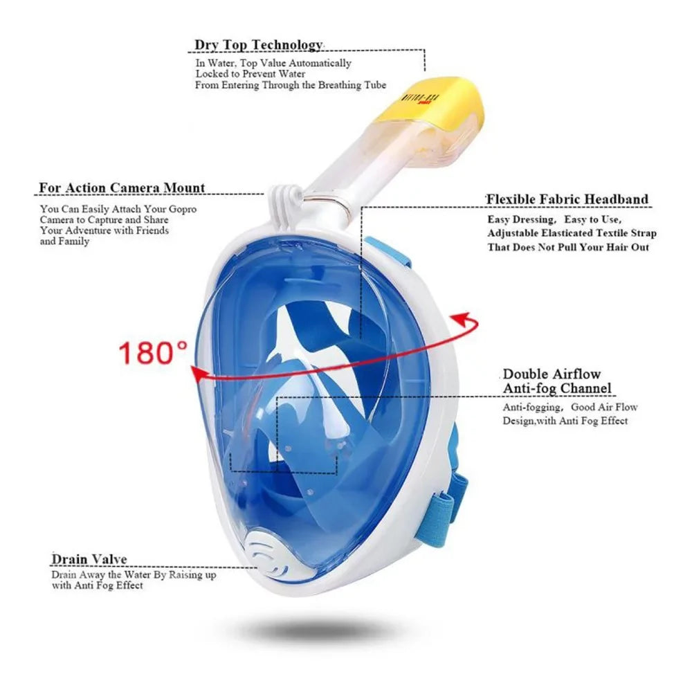 BLUE S/M DIVING GOPRO MASK