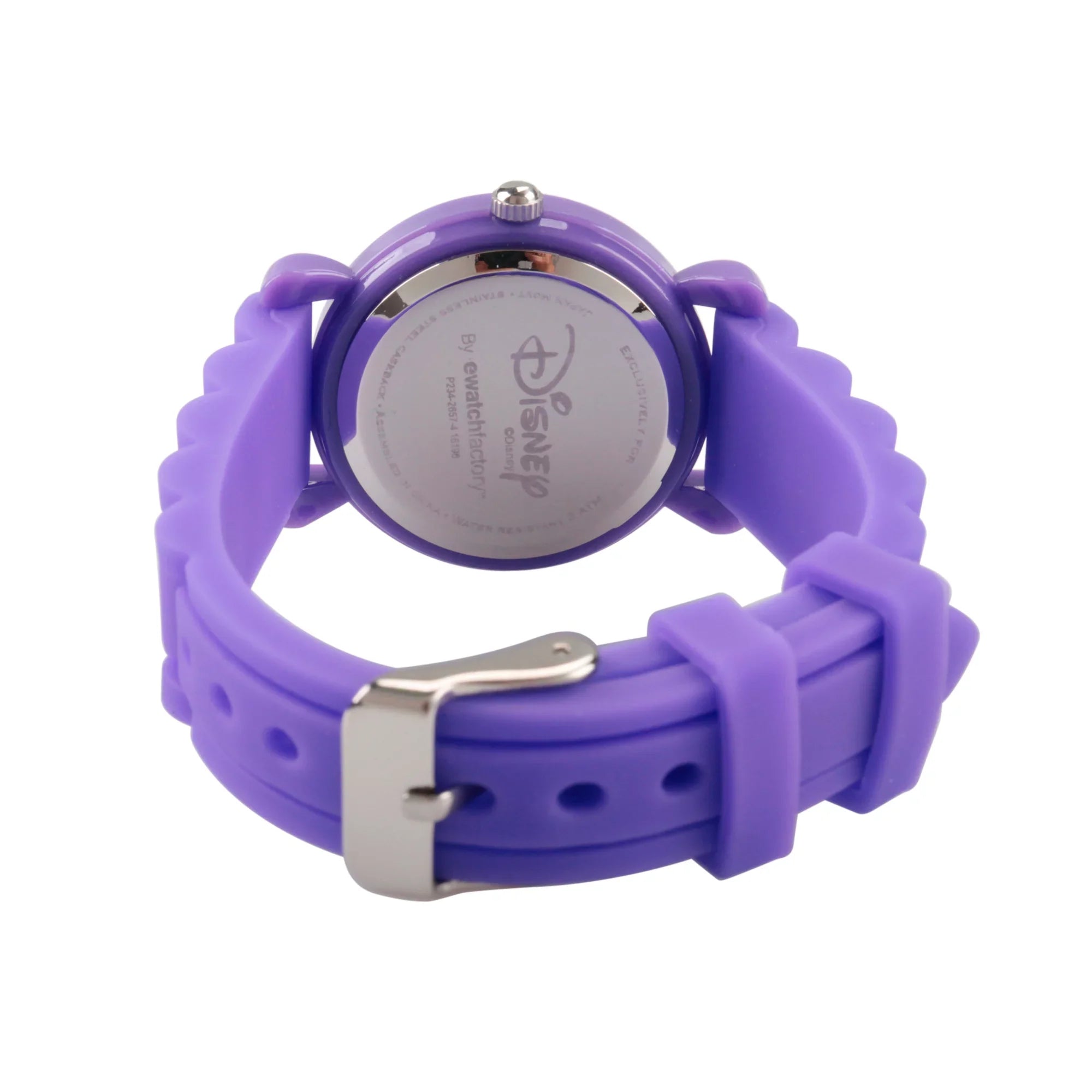 Frozen Purple Teacher Time Anna Silicon Plastic Watch, Elsa Girls' and Strap Purple