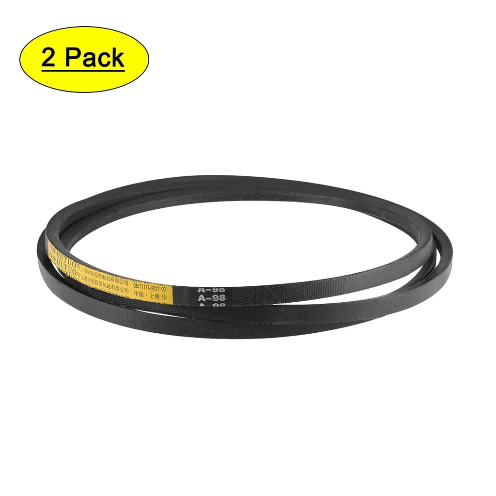 2pcs Rubber A98 V-Belts 98" Belt Mid-Perimeter, Drive A-Section