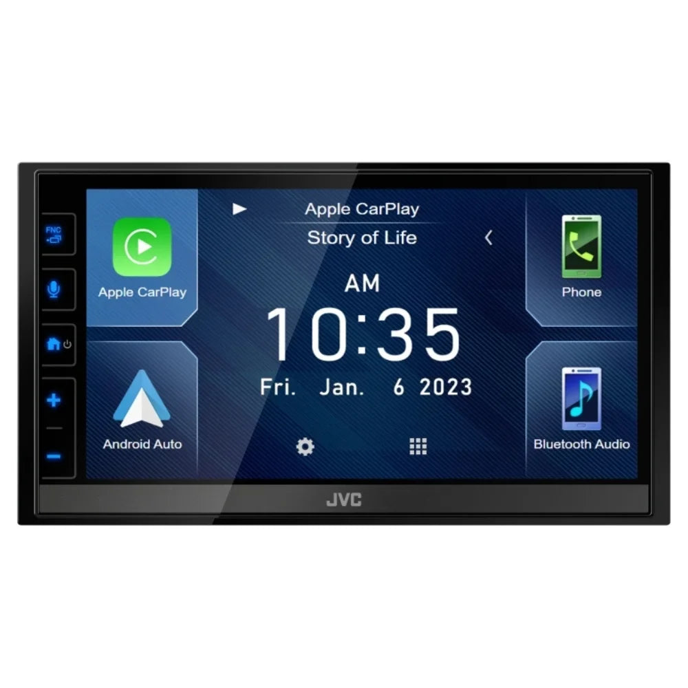 with Receiver Multimedia Camera Digital 6.8" Backup JVC Double-DIN KW-M780BT New
