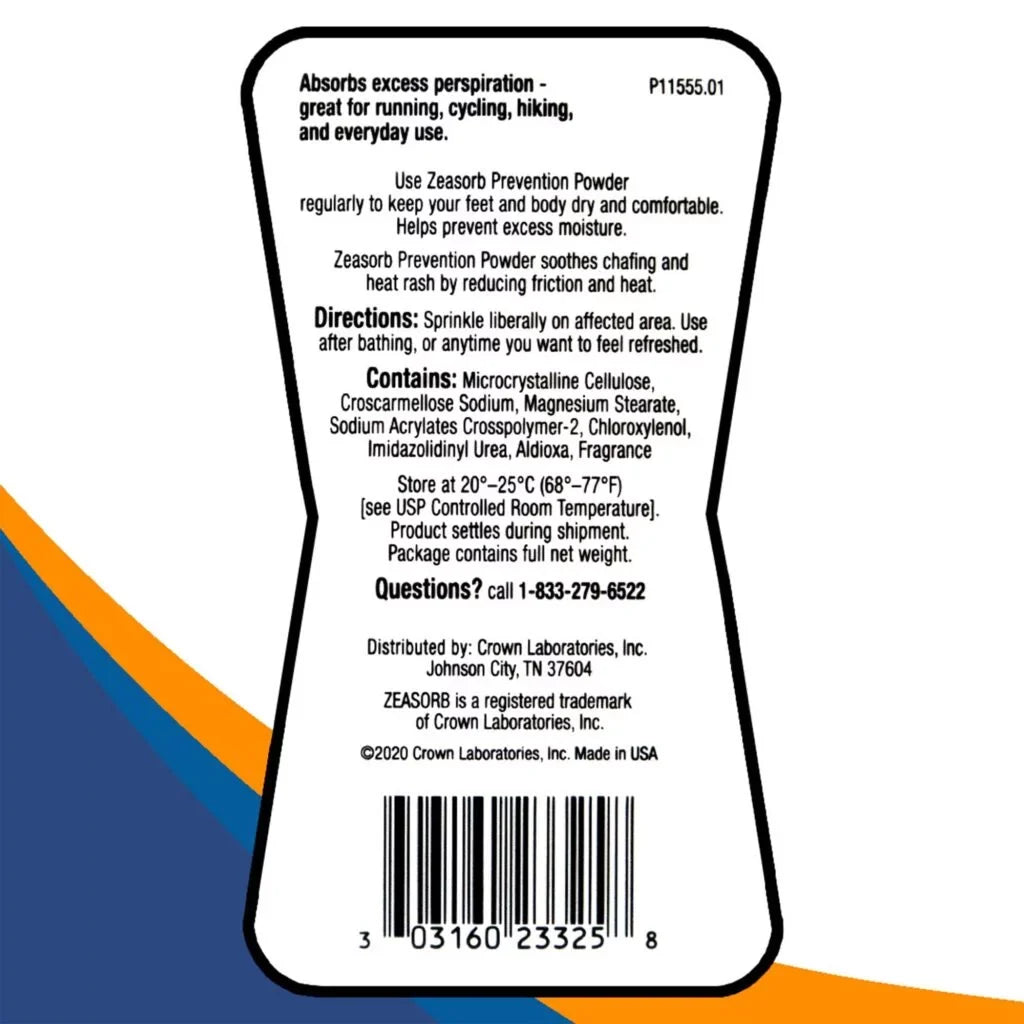 Zeasorb - 2.5-Ounce Pack Super Absorbent Bottle Powder 6 Each Prevention