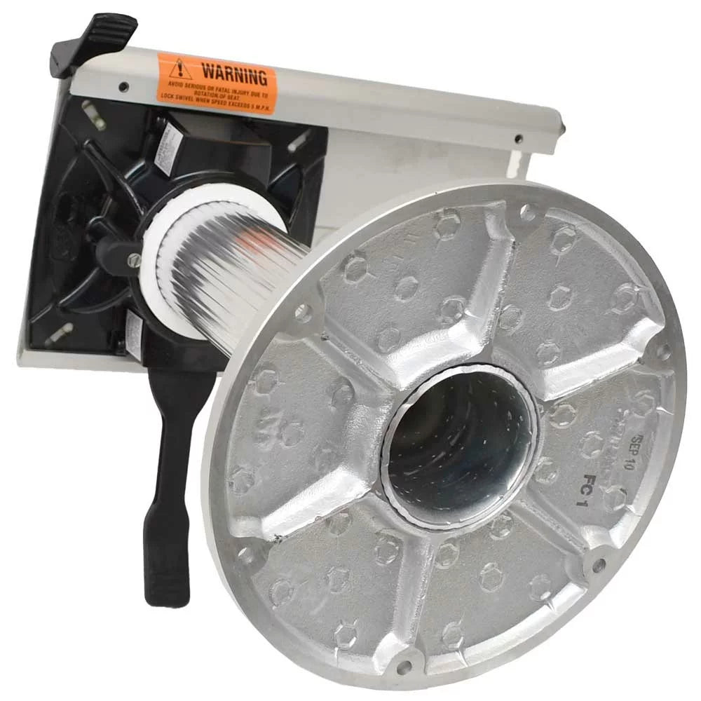 Polished Slide Aluminum 14 Swivel Seat | Pedestal Garelick Inch Boat