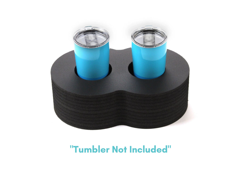 Tray Holders Holders Drink 2 Pool with 6 Party for Wide Resistant Floating Float Cup Whale Durable 13 Foam Inches Compartment Drink Refreshment Lounge Polar or Tumbler Float UV Beach Holder Black