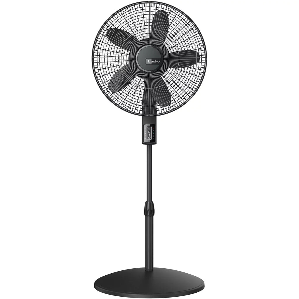 Pedestal Black with Elite Thermostat, Control Adjustable Fan Lasko Remote Blade and Quiet Collection