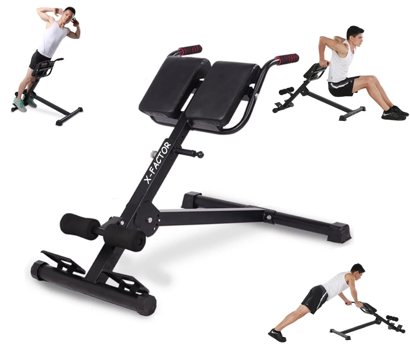 Bench Strength Gym Fitness Extension Hyper Adjustable Core Strength Training Chair Exercise Home Abdominal Ab Factor Roman Workout Exercise Back X