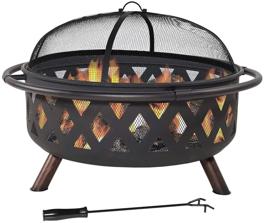 Grill And Zoey Pit Wood Portable Steel fabric Fire Burning Pit
