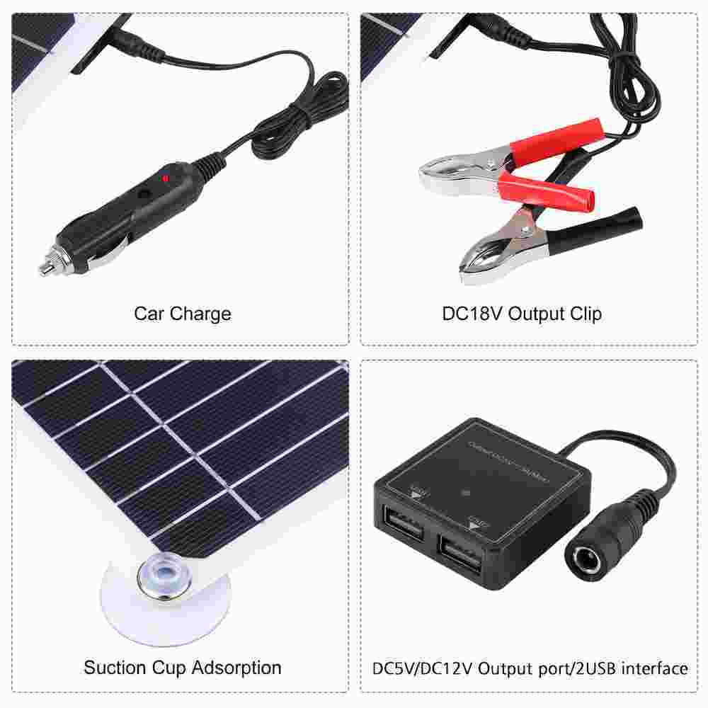kit with solar light emergency solar exterior MDHAND car 200W charger controller source home camping charge panel