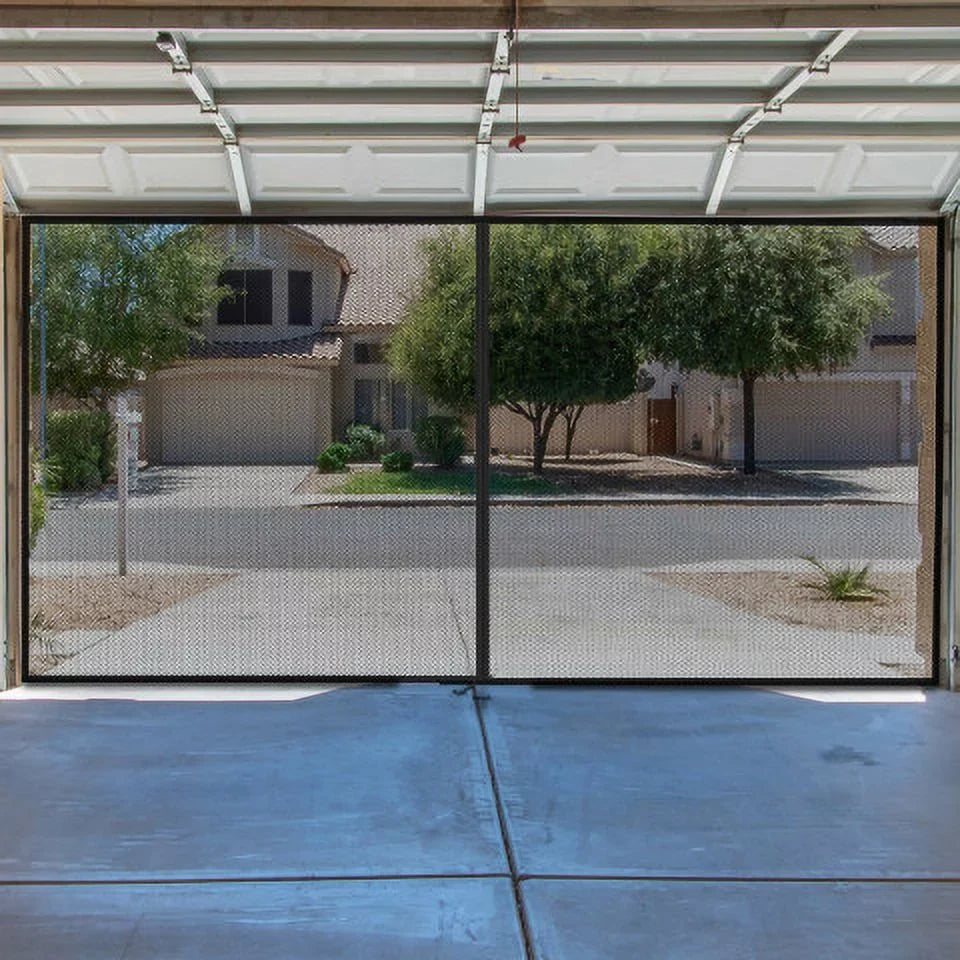 Door Pure Screen Lbs Mosquito Pack) Cover to 7.45 Net - Garages, Garage Garden Black Mesh 2-Car (1