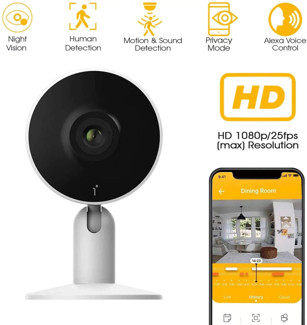 1080p Surveillance Indoor Home (2-Pack) , Camera and 2-Way Camera HD Phone Audio Arenti Vision APP Security IN1 Night Wifi