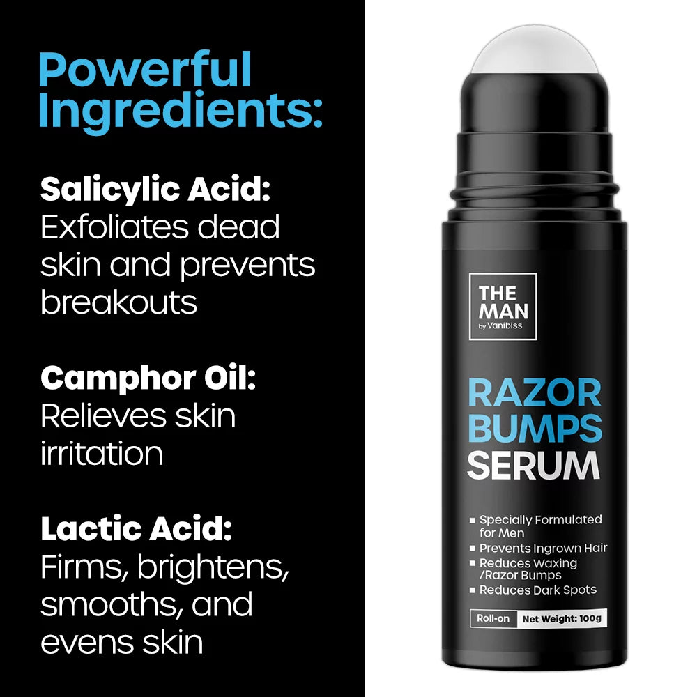 Treatment Hair Serum (3.5fl.oz) after Shave Solution Vanibiss-Ingrown The Razor Bumps Man Unscented by & on Roll