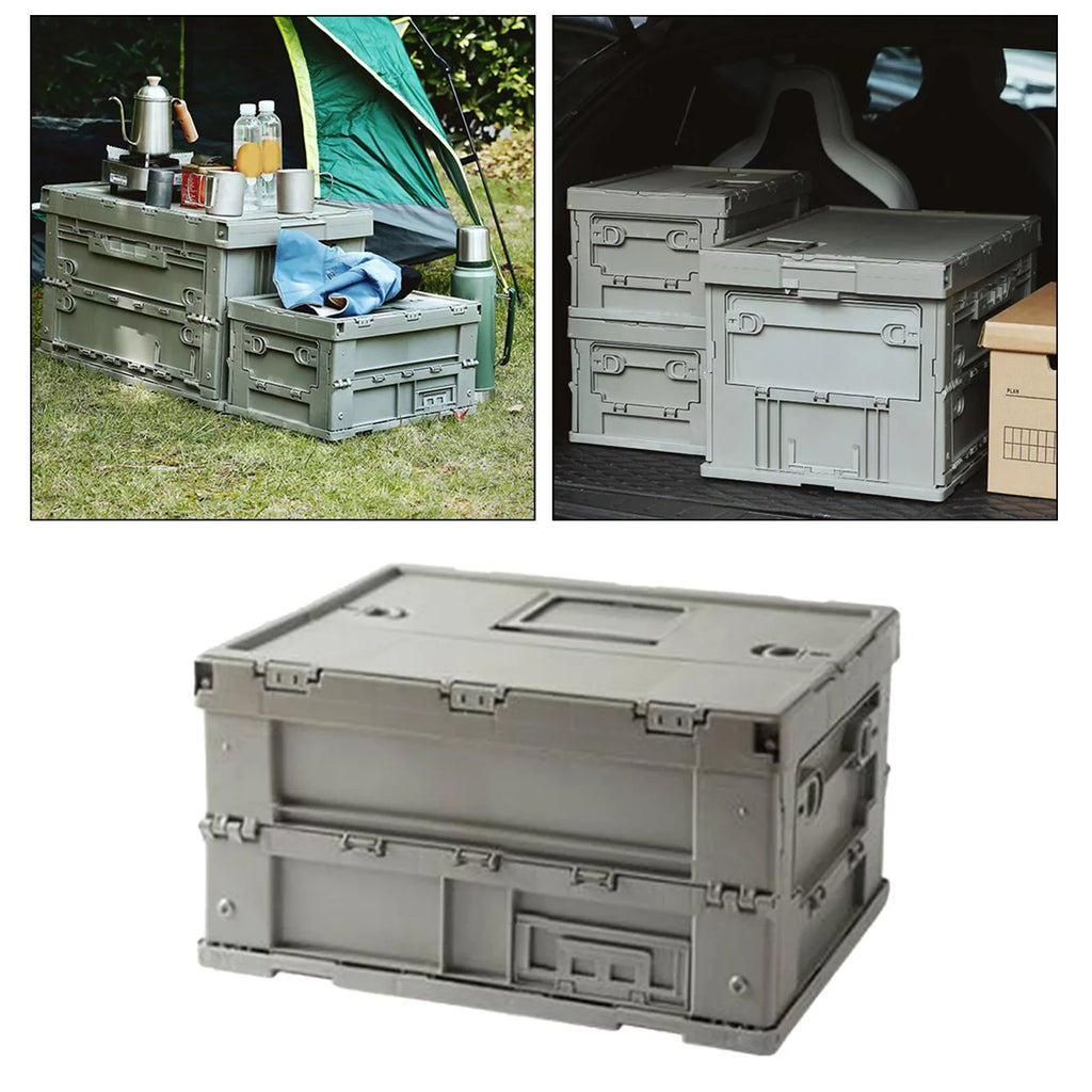 Storage Versatile Storage Containers Storage 41x29.5x22cm Box Trunk Gray Crate Collapsible Bins Organizers Green, Multifunctional