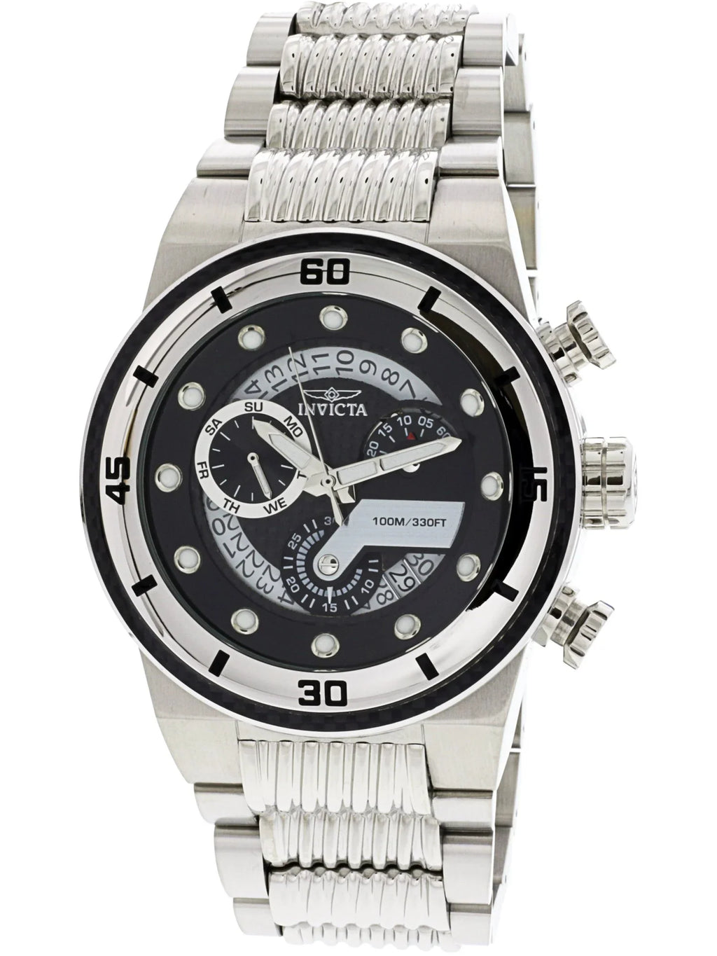 Carbon S1 Fiber Watch Rally Men's Invicta Dial 25280 Steel Black Chronograph