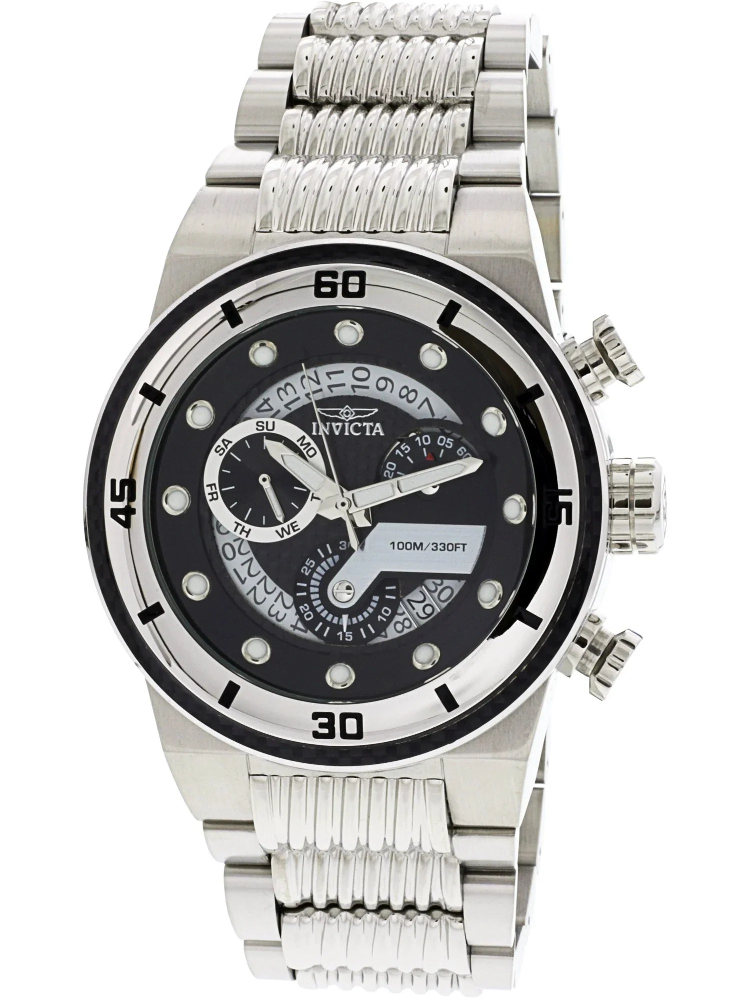 Carbon S1 Fiber Watch Rally Men's Invicta Dial 25280 Steel Black Chronograph