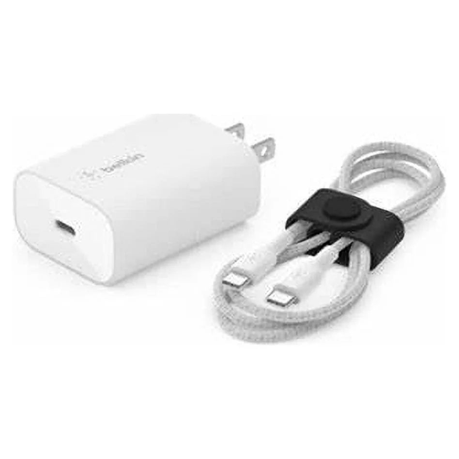 USB-C Charger Charge PPS Belkin and Cable Braided Boost with Wall C-C (25W) Strap PD