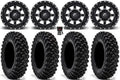 Fuel Pioneer 1000 Maverick / XT Sticky Maverick 15" Talon Honda Wheels Tires X3 / Warrior Black 32" Can-Am