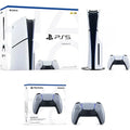 1TB 5 Includes I/O & Controller DualSense - to Integrated Console 12... Console - SSD PS5 PlayStation Wireless Custom Controller - @ PlayStation 120fps 16GB Up - RAM + Slim DualSense 5 Sterling Silver
