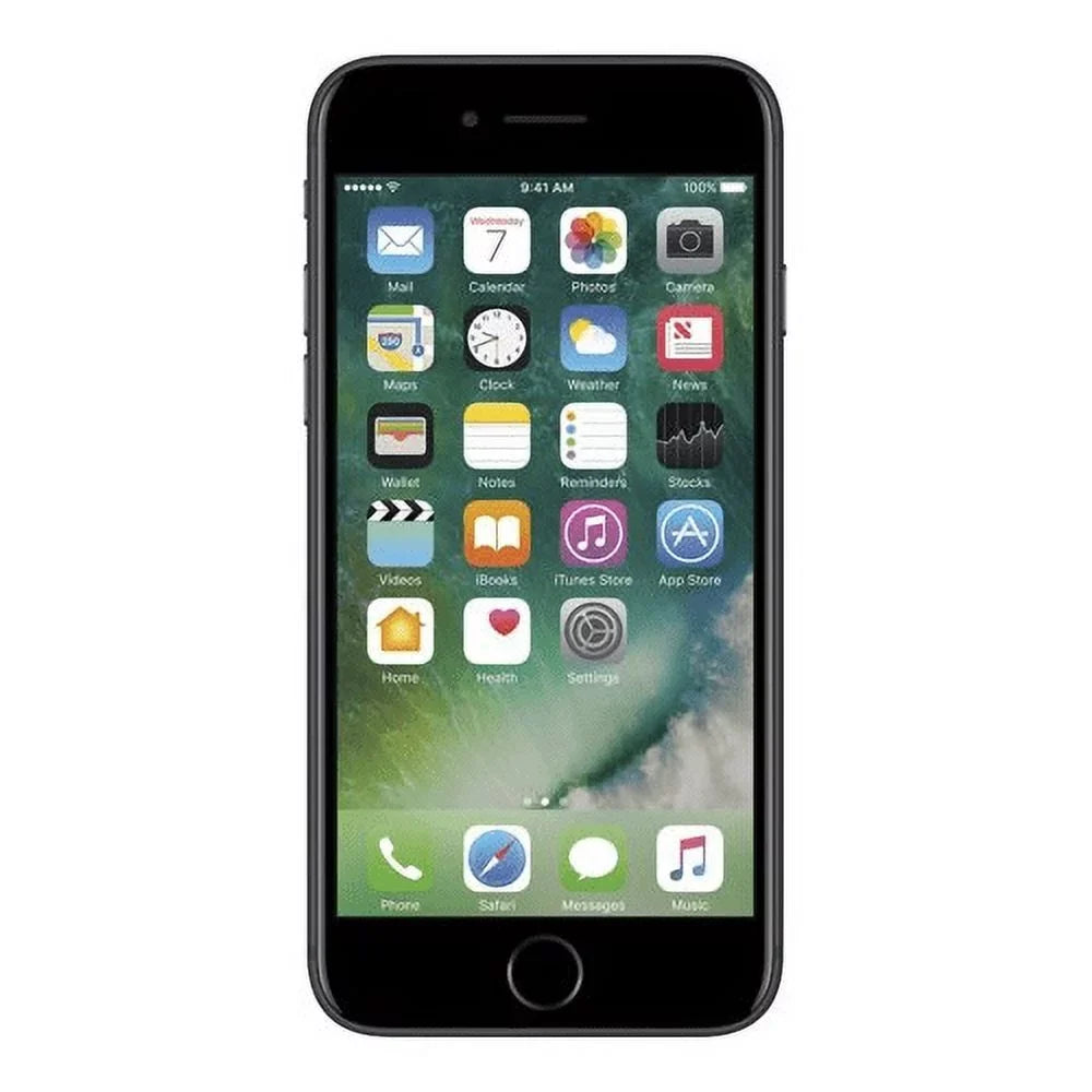 iPhone (AT&T Black (Refurbished) Locked) Smartphone 128GB 7 Restored
