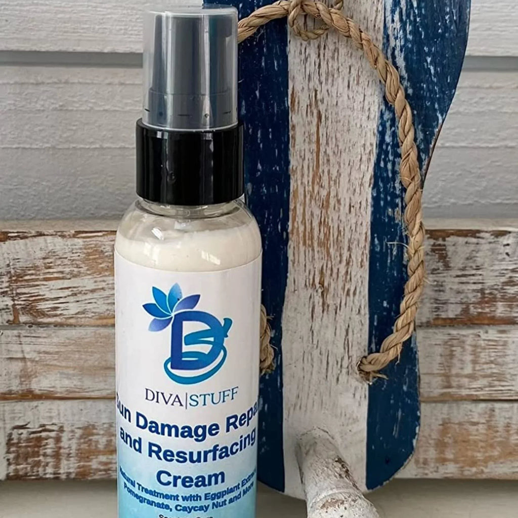 2 and Sun Bottle Eggplant For Damaged by Extract, Damage Extract Cream, and oz Resurfacing Mallow Diva Sun Skin Stuff Repair With