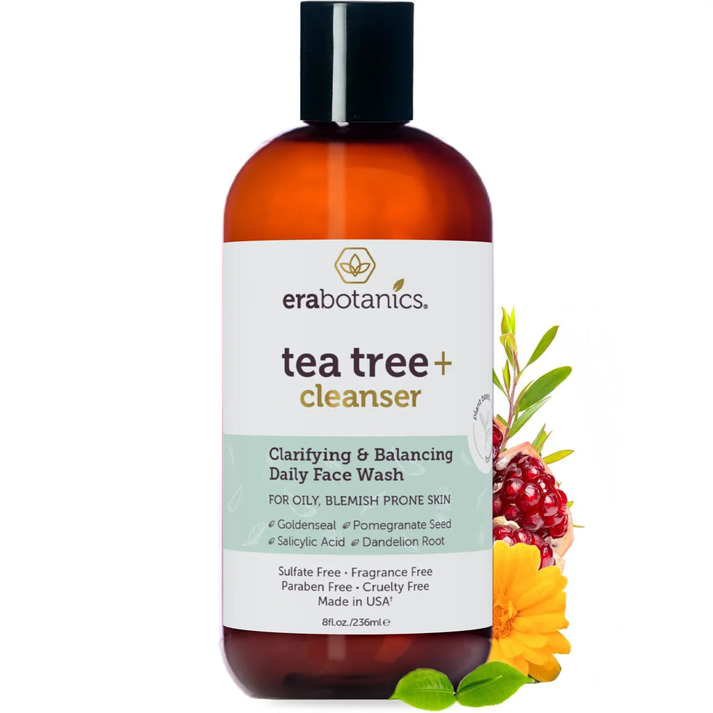 Body Organics Cleanser and Tea Wash Oil Face 8oz Era Tree