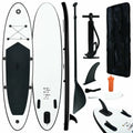 White OWSOO and Black Inflatable Set Board Paddle