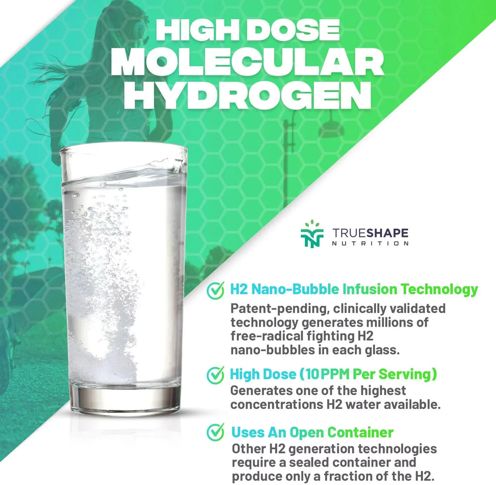(60 Molecular for Nutrition Fizzy Tablets TrueShape Nutritional Supplement Servings) liquid Hydrogen Essential H2