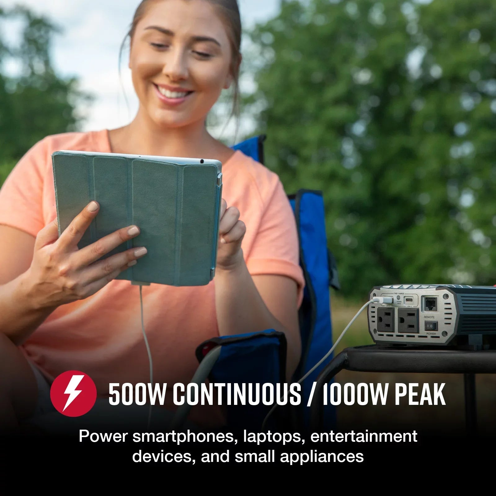 Charge | 500W Power 500-Watt Fast Power Inverter POWER 500W) (CPI Cobra with USB