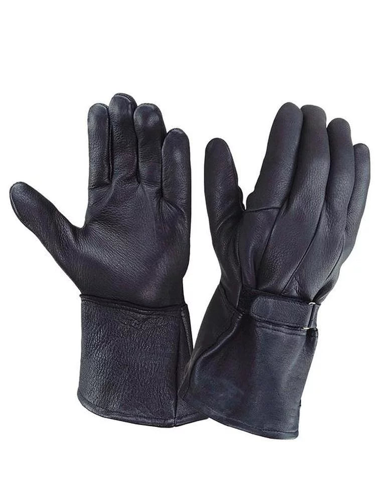 '- Deerskin Men's Gloves,Black,dimension Leather 5XL Gauntlet