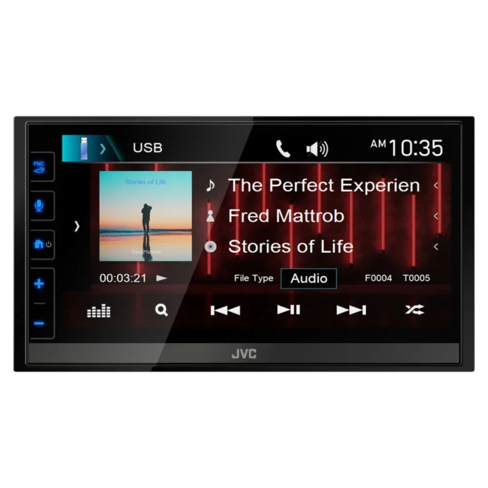 with Receiver Multimedia Camera Digital 6.8" Backup JVC Double-DIN KW-M780BT New